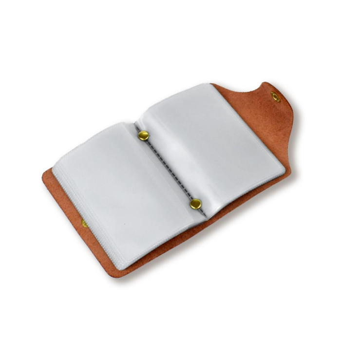 VZB15 Babylon Візитниця базова 9x10x2 см теракотова, шкіра