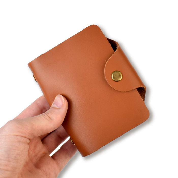 VZB15 Babylon Візитниця базова 9x10x2 см теракотова, шкіра