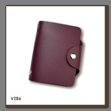 VZB6 Babylon Візитниця базова 9x10x2 см бордова, шкіра