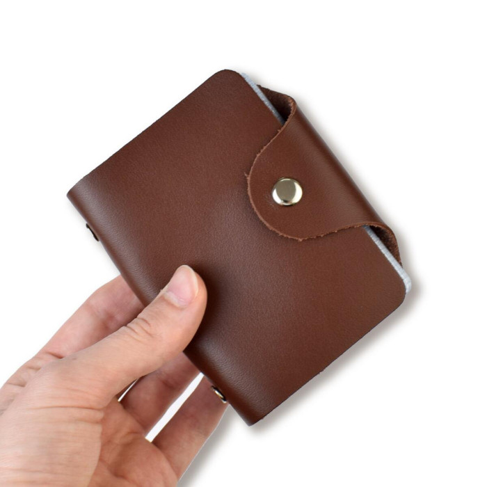 VZB7 Babylon Візитниця базова 9x10x2 см коричнева, шкіра