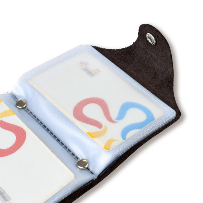 VZB8 Babylon Візитниця базова 9x10x2 см темно-коричнева, шкіра