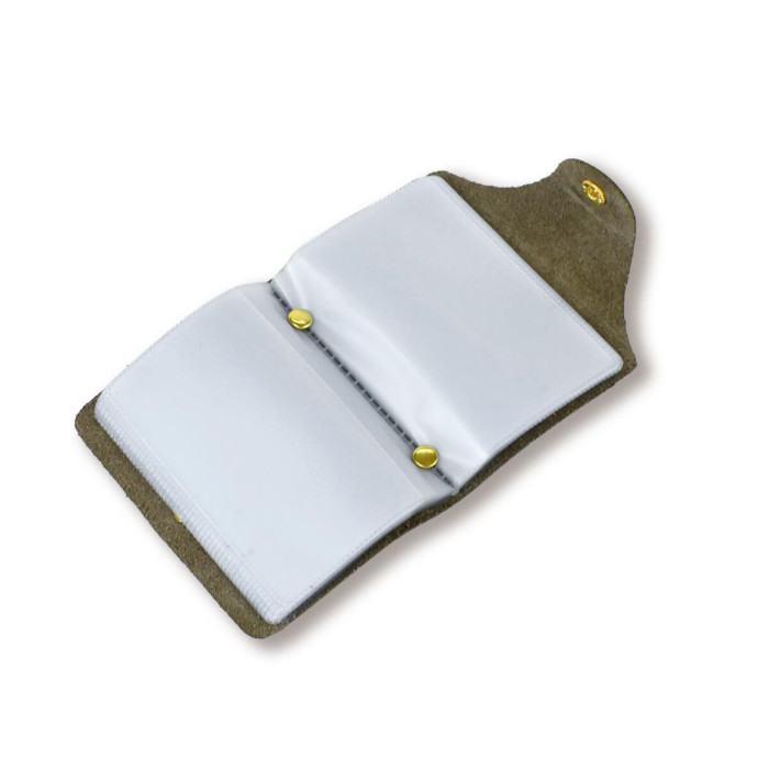 VZB9 Babylon Візитниця базова 9x10x2 см хакі, шкіра