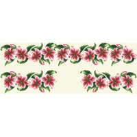 ВЖ002аМнннн Барвиста вишиванка Заготовка для вишивки - Вставка для жіночої вишиванки Лілеї р.42-54 атлас, бежевий