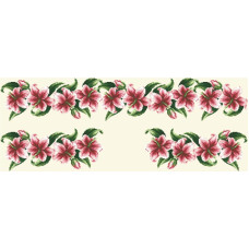 ВЖ002аМнннн Барвиста вишиванка Заготовка для вишивки - Вставка для жіночої вишиванки Лілеї р.42-54 атлас, бежевий