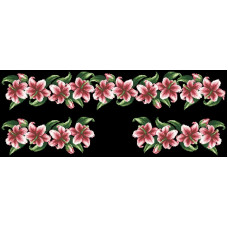 ВЖ202шЧнннн Барвиста вишиванка Заготовка для вишивки - Вставка для жіночої вишиванки Лілеї р.42-54 шовк, чорний