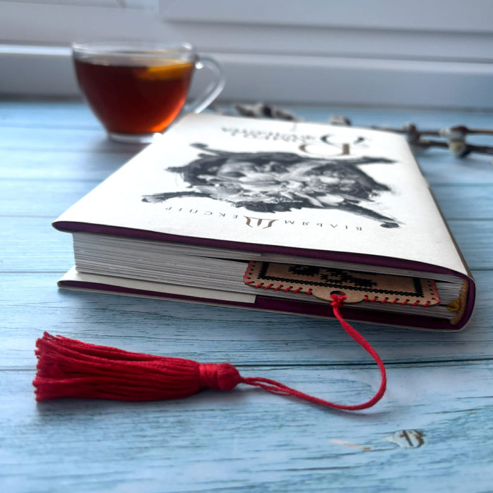 WLZ-012 Wonderland Crafts Набір для вишивки итками на крафтовому картоні - Закладка Саламандра, 6,5x20 см