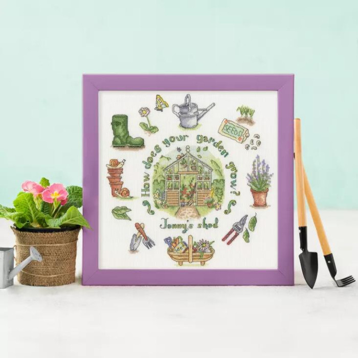 XAL13 Bothy Threads Набір для вишивки хрестиком - Як росте ваш сад? How Does Your Garden Grow? 26x26 см, Aida 14