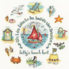 XAL14 Bothy Threads Набір для вишивки хрестиком - Біля моря Beside The Seaside 26x26 см, Aida 14