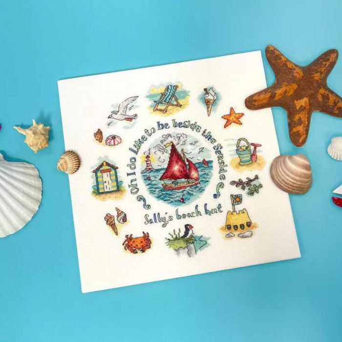 XAL14 Bothy Threads Набір для вишивки хрестиком - Біля моря Beside The Seaside 26x26 см, Aida 14