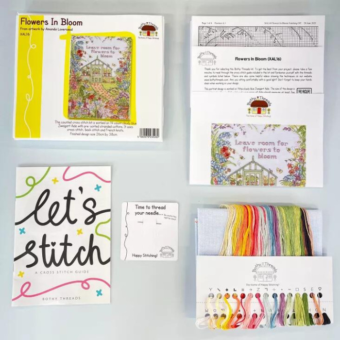 XAL16 Bothy Threads Набір для вишивки хрестиком - Квіти у цвіту Flowers In Bloom 26x38 см, Aida 14