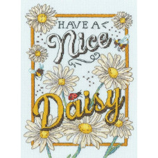 XAS1 Bothy Threads Набір для вишивки хрестиком - Гарна ромашка Nice Daisy 17х23 см , Aida 14