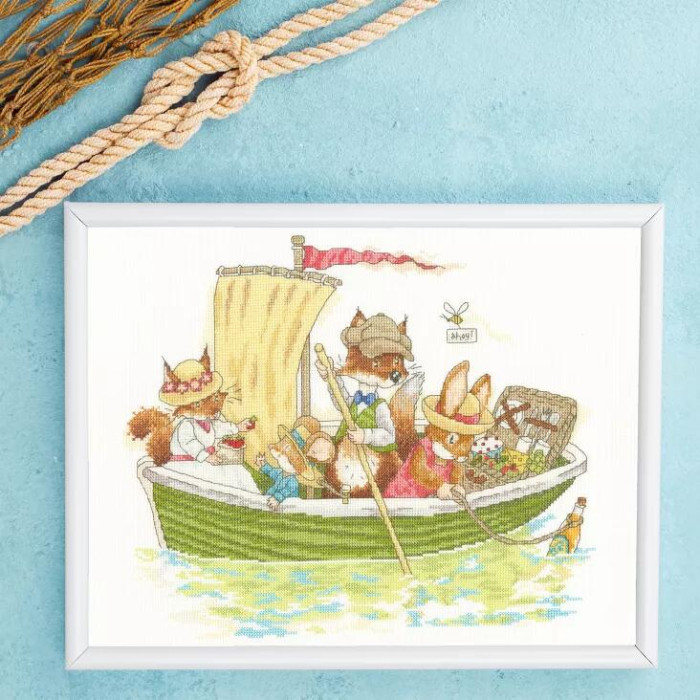 XBR2 Bothy Threads Набір для вишивки хрестиком - Агов! Ahoy There! 29x34 см, Aida 14