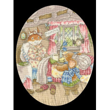 XBR5 Bothy Threads Набір для вишивки хрестиком - Сніданок у ліжку Breakfast In Bed 24x32 см, Aida 14