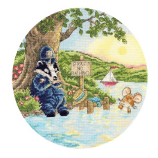 XBR6 Bothy Threads Набір для вишивки хрестиком - Купатись суворо заборонено Strictly No Bathing 29x30 см, Aida 14