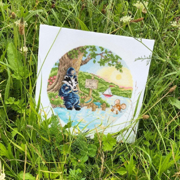 XBR6 Bothy Threads Набір для вишивки хрестиком - Купатись суворо заборонено Strictly No Bathing 29x30 см, Aida 14