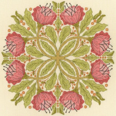 XBUF1 Bothy Threads Набір для вишивки хрестиком - Кельтські маки Celtic Poppies 26x26 см, Aida 14