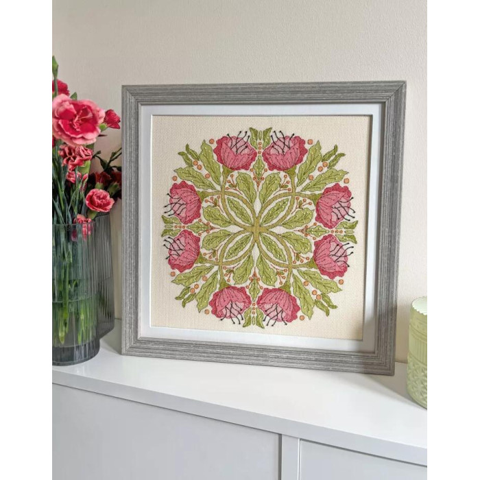 XBUF1 Bothy Threads Набір для вишивки хрестиком - Кельтські маки Celtic Poppies 26x26 см, Aida 14