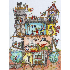 XCT19 Bothy Threads Набір для вишивки хрестиком - Замок Castle 26х35 см, Aida 16