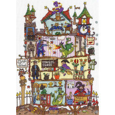 XCT31 Bothy Threads Набір для вишивки хрестиком - Школа магії Magic School 26х36 см, Aida 14