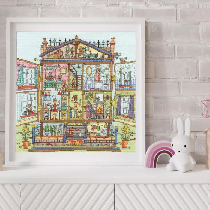 XCT39 Bothy Threads Набір для вишивки хрестиком - Будиночок для ляльок Dolls House 35x37 см, Aida 16