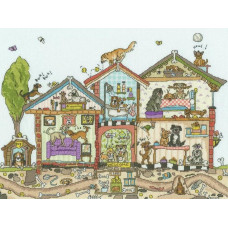 XCT41 Bothy Threads Набір для вишивки хрестиком - Палац Пуча Pooch Palace 26x35 см, Aida 16