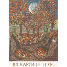 XDD10 Bothy Threads Набір для вишивки хрестиком - Земля лисиць An Earth Of Foxes 26x36 см, Aida 14