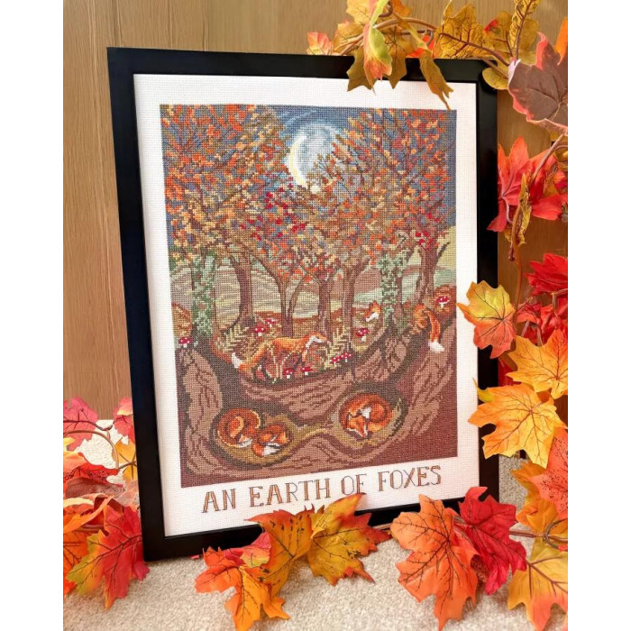 XDD10 Bothy Threads Набір для вишивки хрестиком - Земля лисиць An Earth Of Foxes 26x36 см, Aida 14
