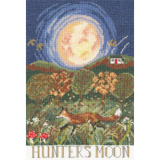 XDD3 Bothy Threads Набір для вишивки хрестиком - Місяць мисливця Hunter's Moon 18x27 см, Aida 14