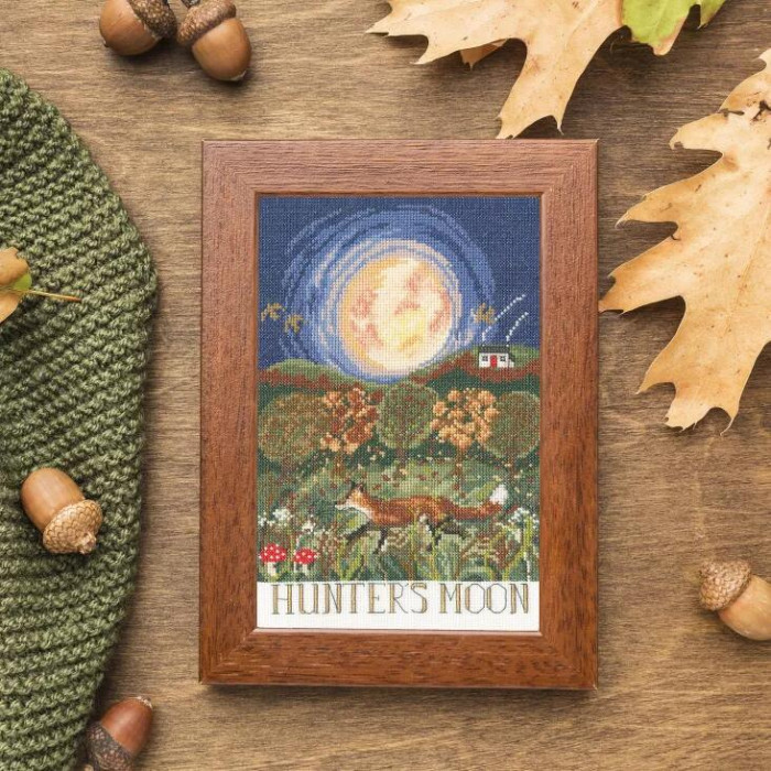XDD3 Bothy Threads Набір для вишивки хрестиком - Місяць мисливця Hunter's Moon 18x27 см, Aida 14