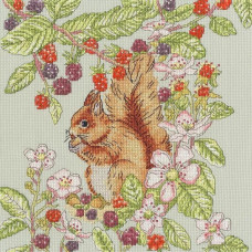 XFY7 Bothy Threads Набір для вишивки хрестиком - Ожиновий сад Bramble Garden 26x26 см, Aida 14