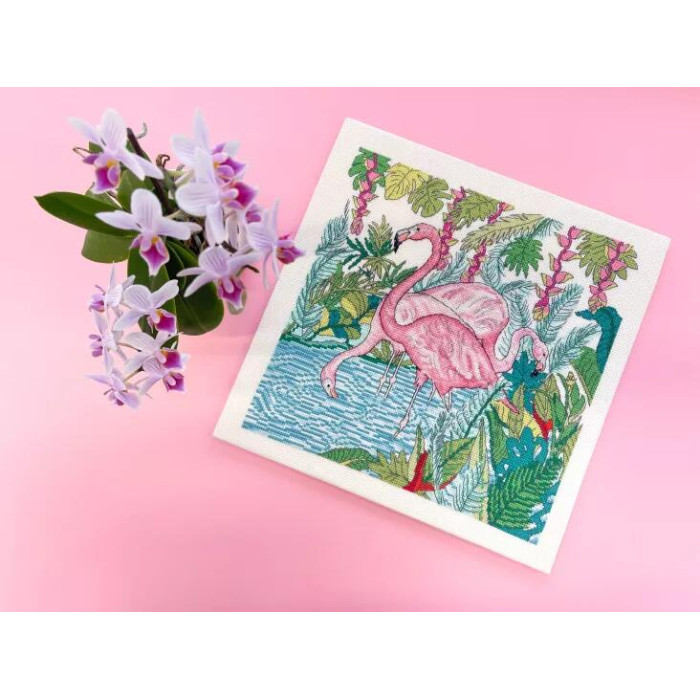 XFY9 Bothy Threads Набір для вишивки хрестиком - Папоротевий сад Fern Garden 26x26 см, Aida 14