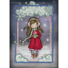 XG45 Bothy Threads Набір для вишивки хрестиком - Поцілунки сніжинок Snowflake Kisses 30,5x22 см, Aida 14