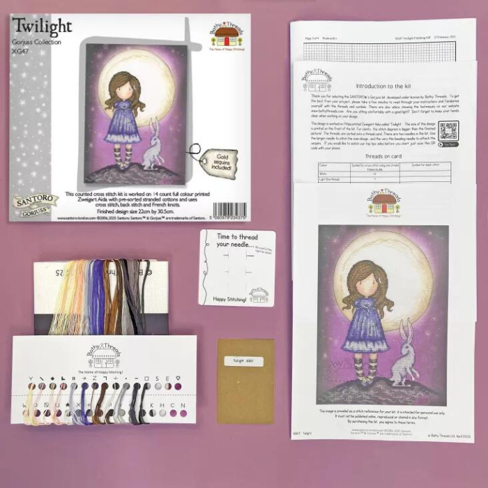 XG47 Bothy Threads Набір для вишивки хрестиком - Сутінки Twilight 30,5x22 см, Aida 14