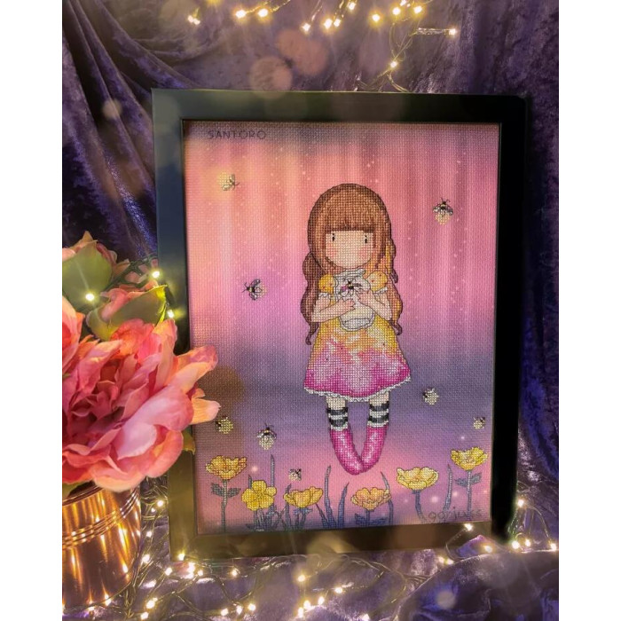 XG51 Bothy Threads Набір для вишивки хрестиком - Світлячковий світанок Firefly Dawn 30,5x22 см, Aida 14