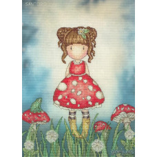 XG52 Bothy Threads Набір для вишивки хрестиком - Маленький грибочок Little Mushroom 30,5x22 см, Aida 14