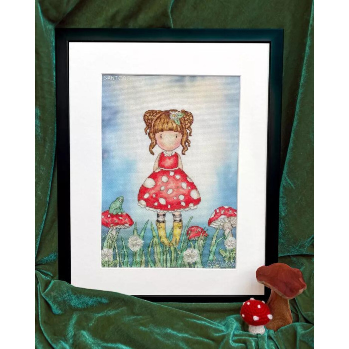 XG52 Bothy Threads Набір для вишивки хрестиком - Маленький грибочок Little Mushroom 30,5x22 см, Aida 14