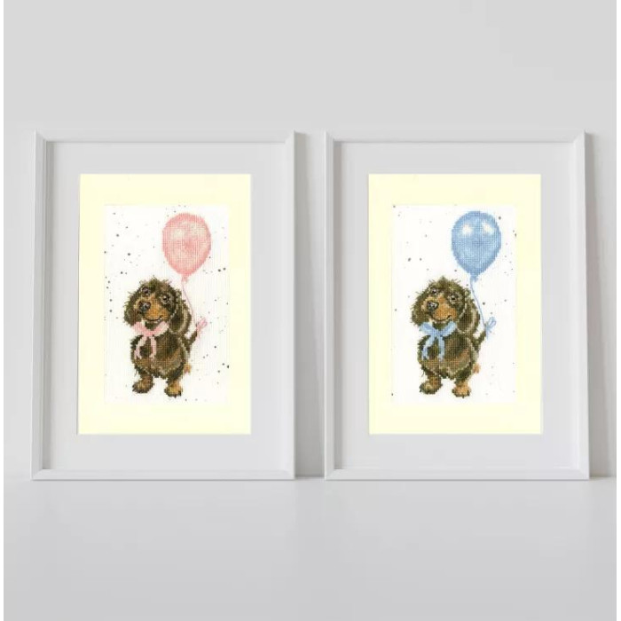 XGC33 Bothy Threads Набір для вишивки хрестиком - Ласкаво просимо, маленька сосиска Welcome Little Sausage 10x16 см, Evenweave №32