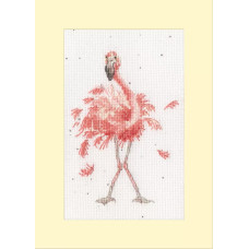 XGC55 Bothy Threads Набір для вишивки хрестиком - Гарненька в рожевому Pretty In Pink 10x16 см, Evenweave №32