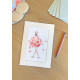 XGC55 Bothy Threads Набір для вишивки хрестиком - Гарненька в рожевому Pretty In Pink 10x16 см, Evenweave №32