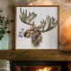 XHD108E Bothy Threads Набір для вишивки хрестиком - Це має бути любов It Moose Be Love 26x26 см, Evenweave №28