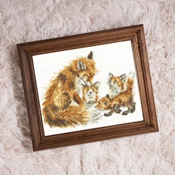 XHD112 Bothy Threads Набір для вишивки хрестиком - Поцілунок перед сном The Bedtime Kiss 25x33 см, Aida 16