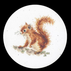 XHD116P Bothy Threads Набір для вишивки хрестиком - Жолуді Acorns 15x15 см, Evenweave №28