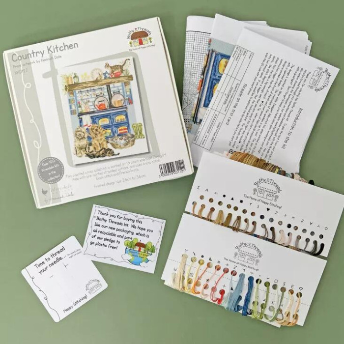 XHD127E Bothy Threads Набір для вишивки хрестиком - Сільська кухня Country Kitchen 28х36 см, Evenweave №28