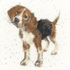 XHD12E Bothy Threads Набір для вишивки хрестиком - Бігль Beagle 26х26 см, Evenweave №28