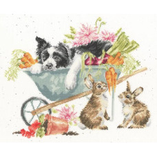 XHD134E Bothy Threads Набір для вишивки хрестиком - Сон на роботі Sleeping On The Job 28x34 см, Evenweave №32