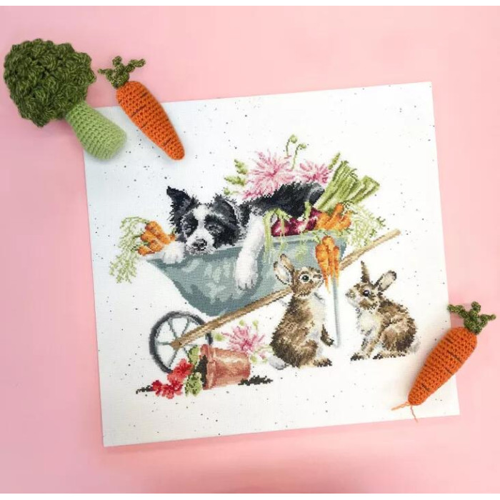 XHD134E Bothy Threads Набір для вишивки хрестиком - Сон на роботі Sleeping On The Job 28x34 см, Evenweave №32