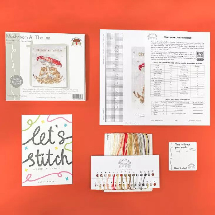 XHD152E Bothy Threads Набір для вишивки хрестиком - Грибочок Mushroom At The Inn 18x22 см, Aida 14