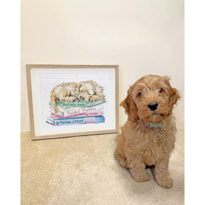 XHD153E Bothy Threads Набір для вишивки хрестиком - Життя цуценяти A Pup's Life 26x30 см, Evenweave №28