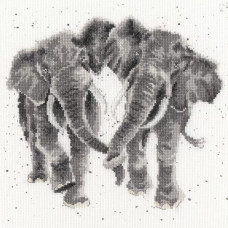 XHD27E Bothy Threads Набір для вишивки хрестиком - Вік не має значення Age Is Irrelephant 26х26 см, Evenweave №28