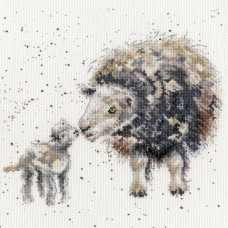 XHD47E Bothy Threads Набір для вишивки хрестиком - Вівця та я Ewe And Me 26х26 см, Evenweave №28